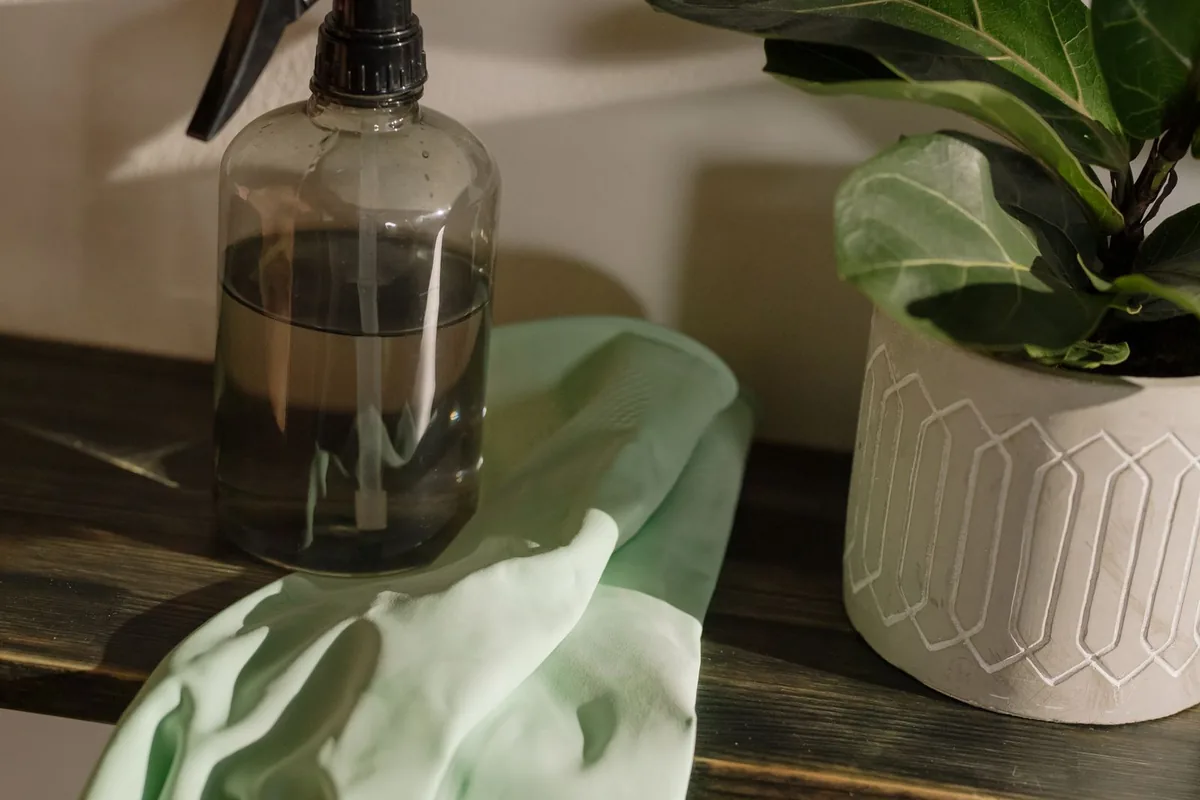 Biohazard cleanup technician in protective equipment, Winchester, NV
